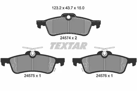 Колодки тормозные дисковые TEXTAR 2457401