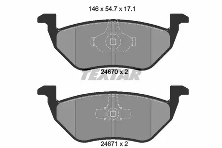 2467001 TEXTAR Тормозные колодки