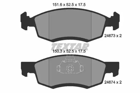 Тормозные колодки TEXTAR 2467301