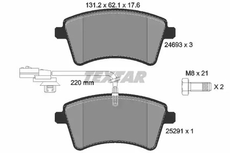 2469306 TEXTAR Тормозные колодки