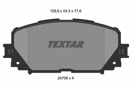 Комплект тормозных колодок дискового тормоза TEXTAR 2470801