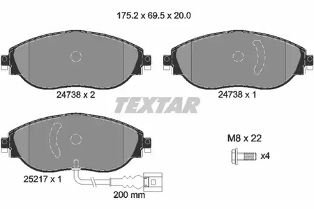 Тормозные колодки TEXTAR 2473803