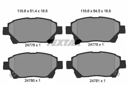 2477801 TEXTAR Тормозные колодки