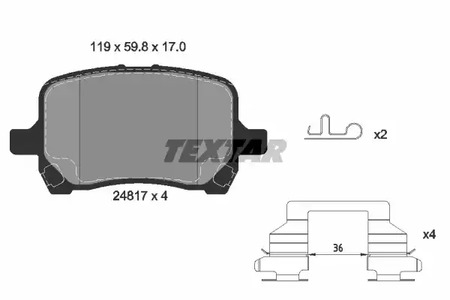 Колодки тормозные дисковые TEXTAR 2481701