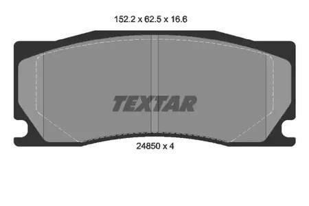Комплект тормозных колодок дискового тормоза + TEXTAR 2485001