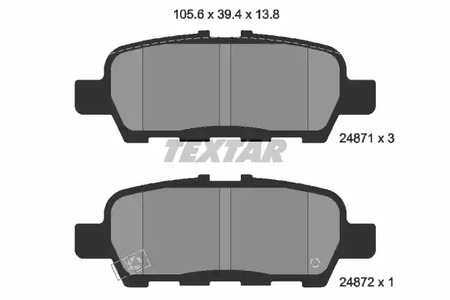 Колодки тормозные дисковые TEXTAR 2487101