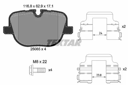 2508501 TEXTAR Тормозные колодки