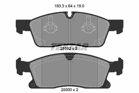 2519201 TEXTAR Колодки тормозные дисковые