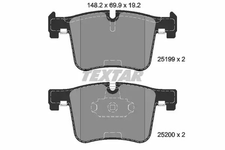 2519901 TEXTAR Колодки тормозные дисковые