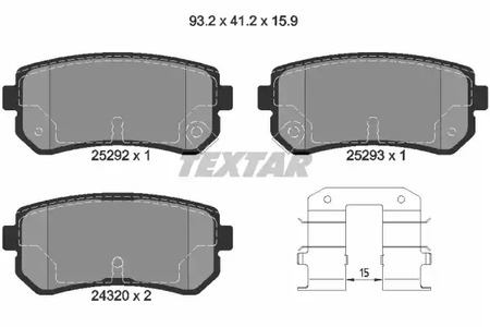 2529201 TEXTAR Колодки тормозные дисковые