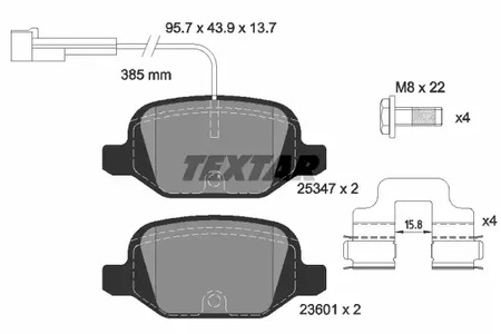Колодки тормозные дисковые TEXTAR 2534701