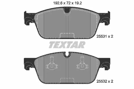 2553101 TEXTAR Тормозные колодки