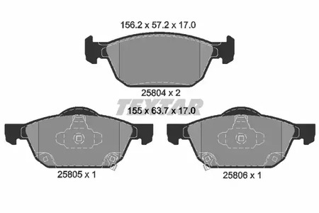 2580401 TEXTAR Тормозные колодки