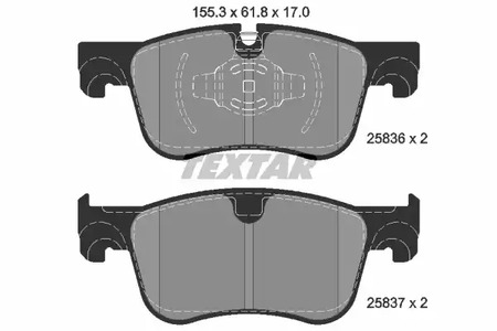 Тормозные колодки TEXTAR 2583601