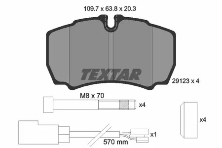 Колодки тормозные дисковые TEXTAR 2912307