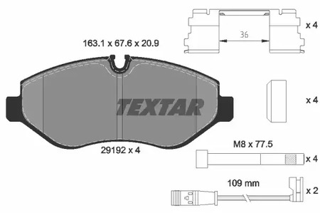 Комплект тормозных колодок дисковый тормоз q+