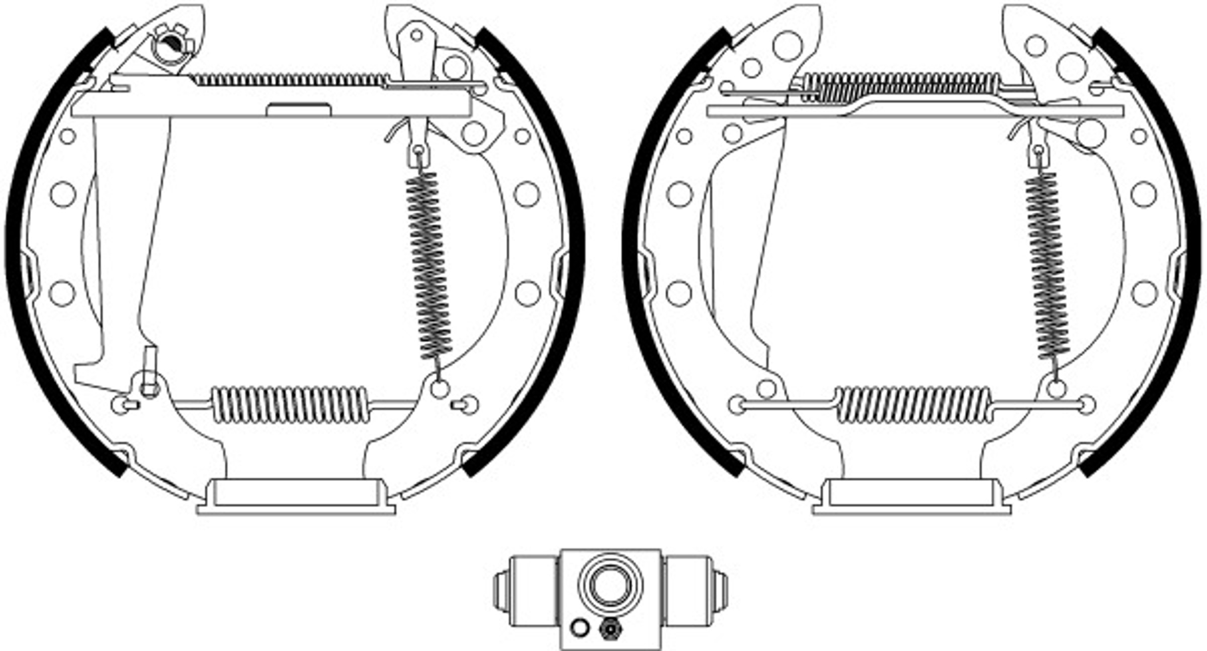 84044707 TEXTAR Комплект барабанных тормозных колодок Shoe Kit Pro