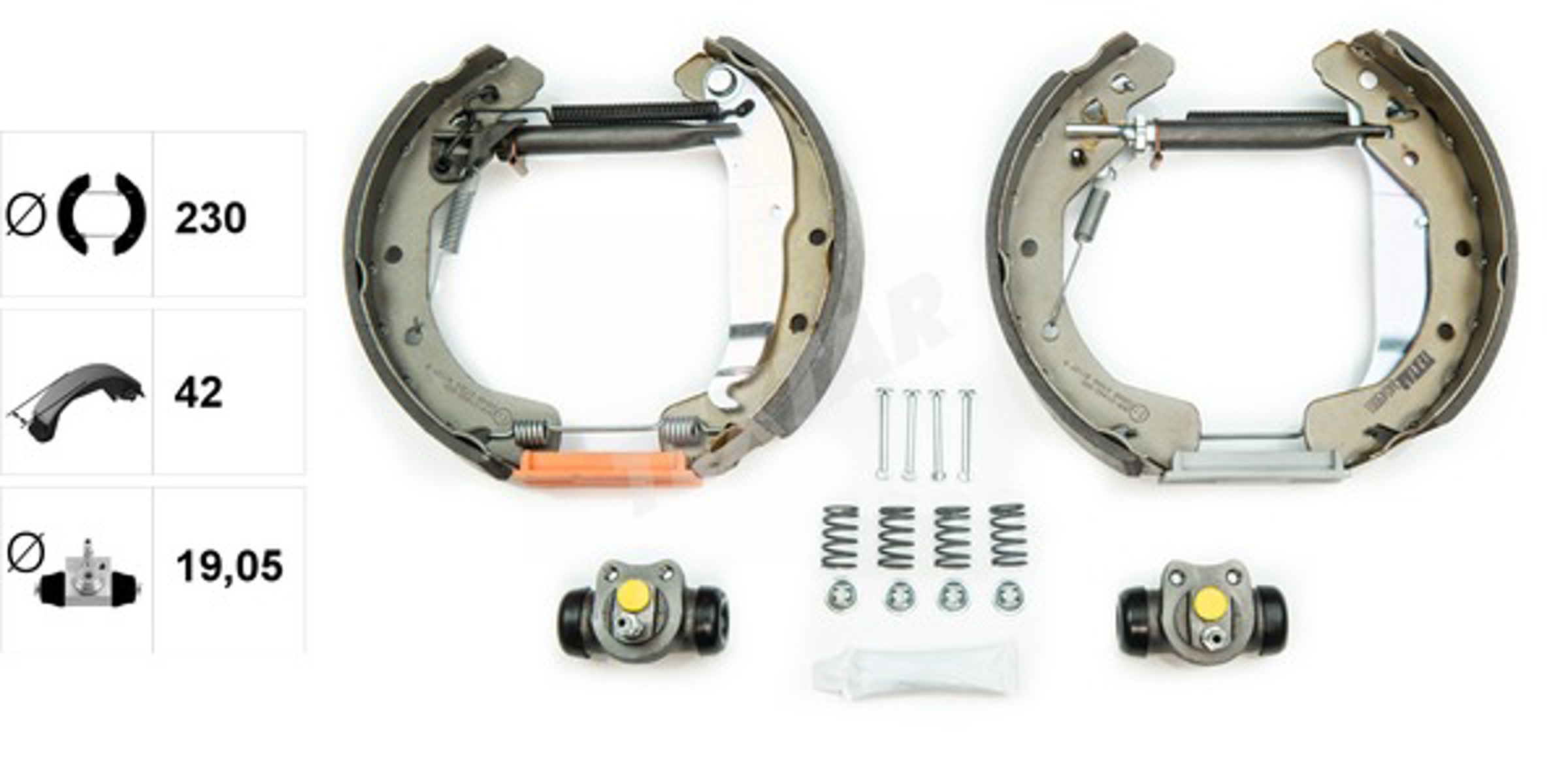Комплект барабанных тормозных колодок shoe kit pro TEXTAR 84049001