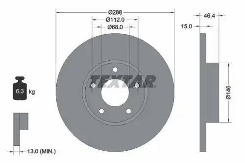 тормозные диски TEXTAR 92057405