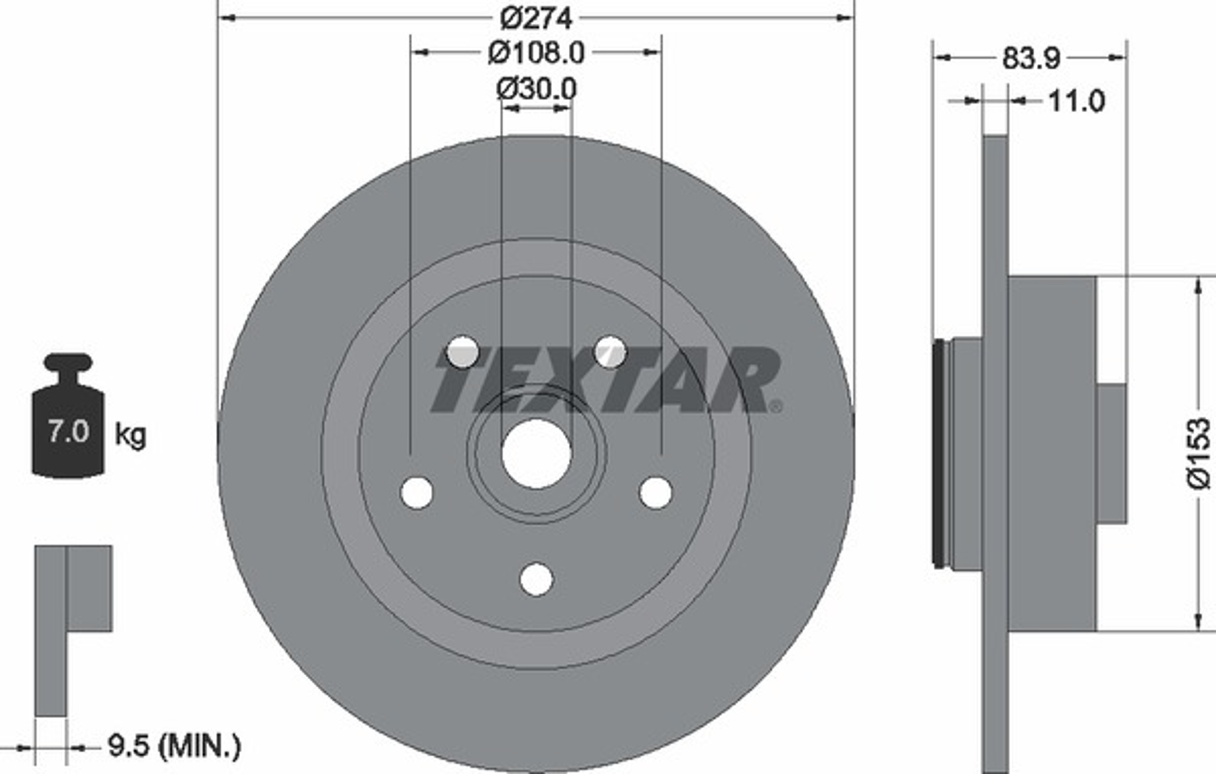 Тормозные диски TEXTAR 92142203