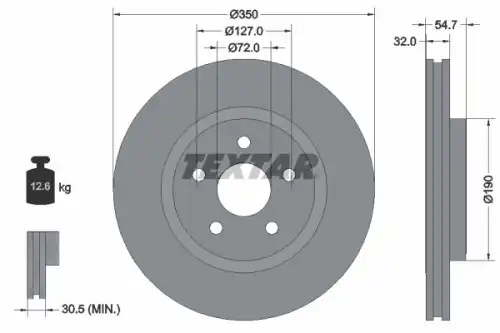 Тормозные диски TEXTAR 92272205