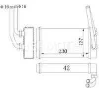 Радиатор печки THERMOTEC D6G009TT