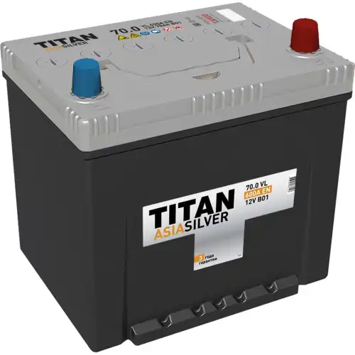 4607008886948 TITAN Аккумулятор TITAN ASIASILVER 12V 70Ah 600A (R+) B01 230х175х221 16.8кг