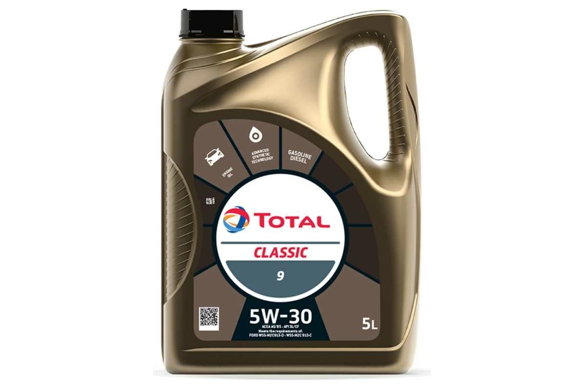 213839 TOTAL Масло для 4-х тактных двигателей TOTAL CLASSIC 9 5W30, 5л