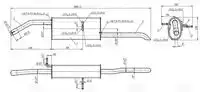 Глушитель алюминизированный l1395 TRIALLI EMM 0359