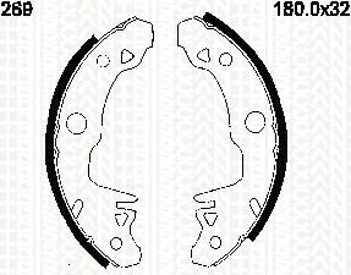 8100 10269 TRISCAN Колодки тормозные барабанные