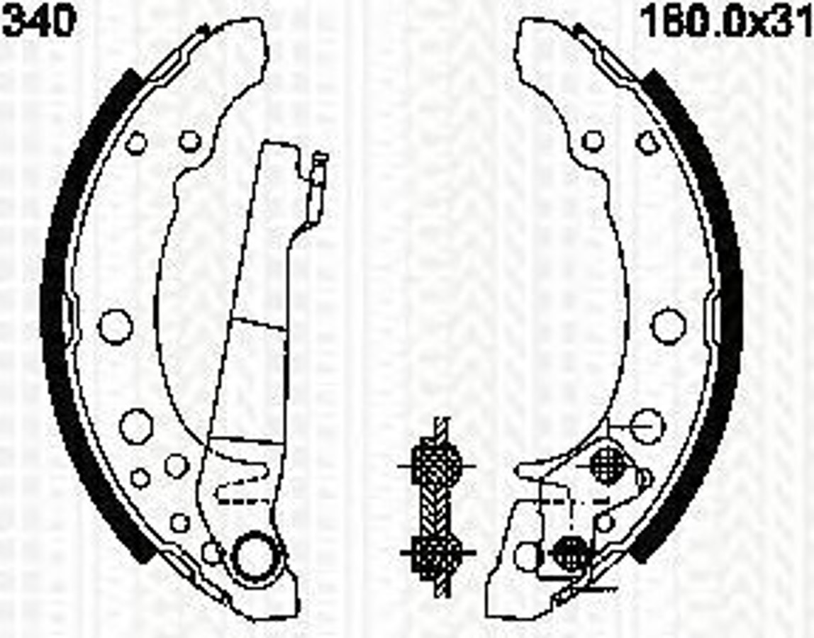 8100 10340 TRISCAN Колодки тормозные барабанные