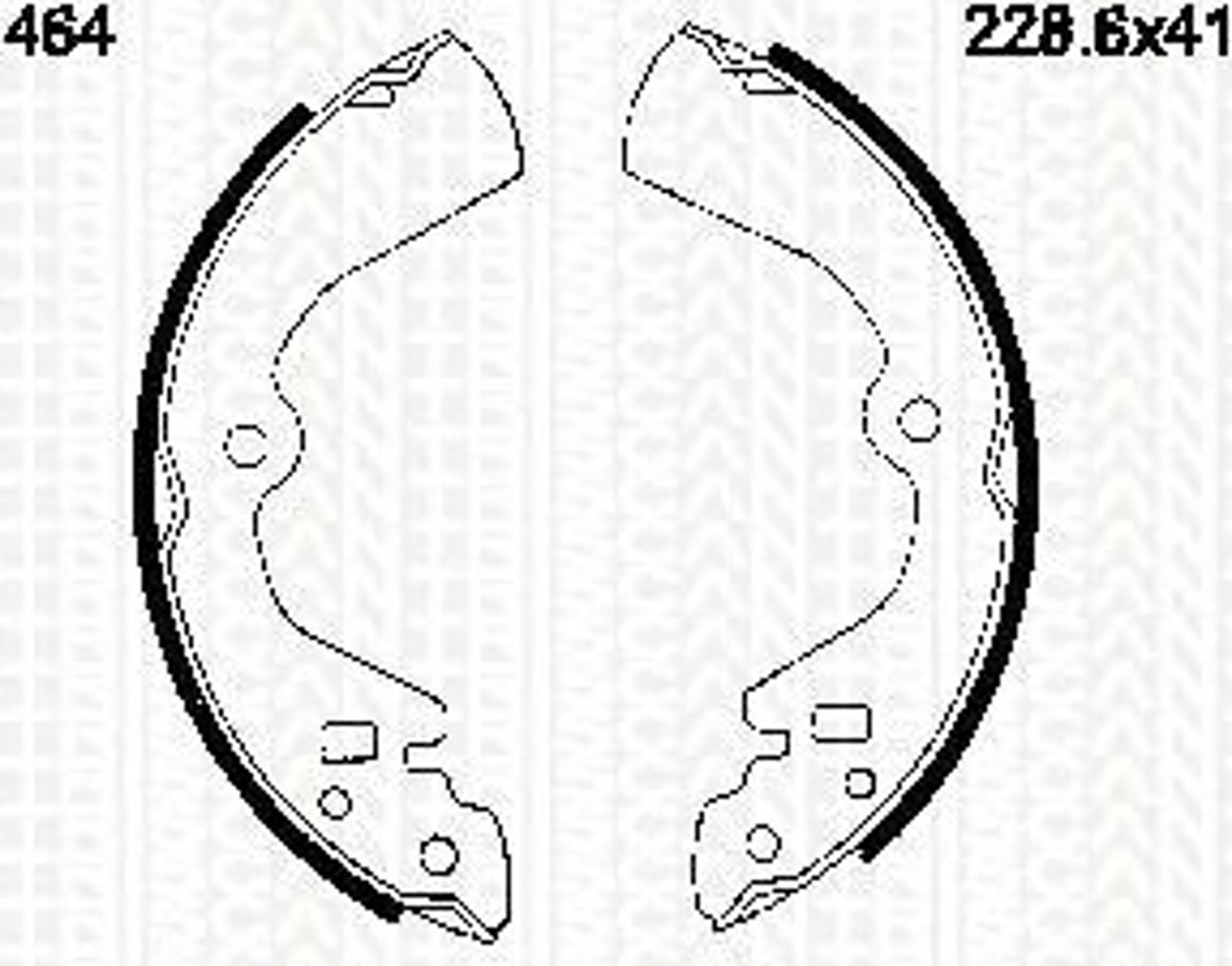 8100 10464 TRISCAN Комплект тормозных колодок