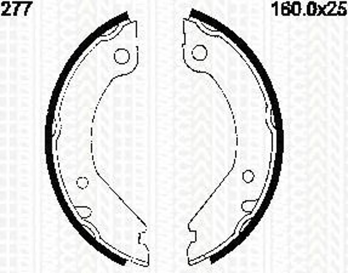 Колодки тормозные барабанные TRISCAN 8100 27277