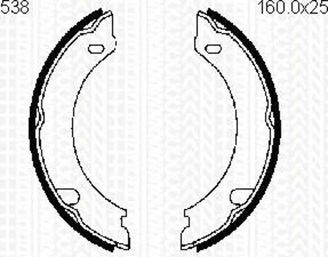 Колодки тормозные барабанные TRISCAN 8100 27538