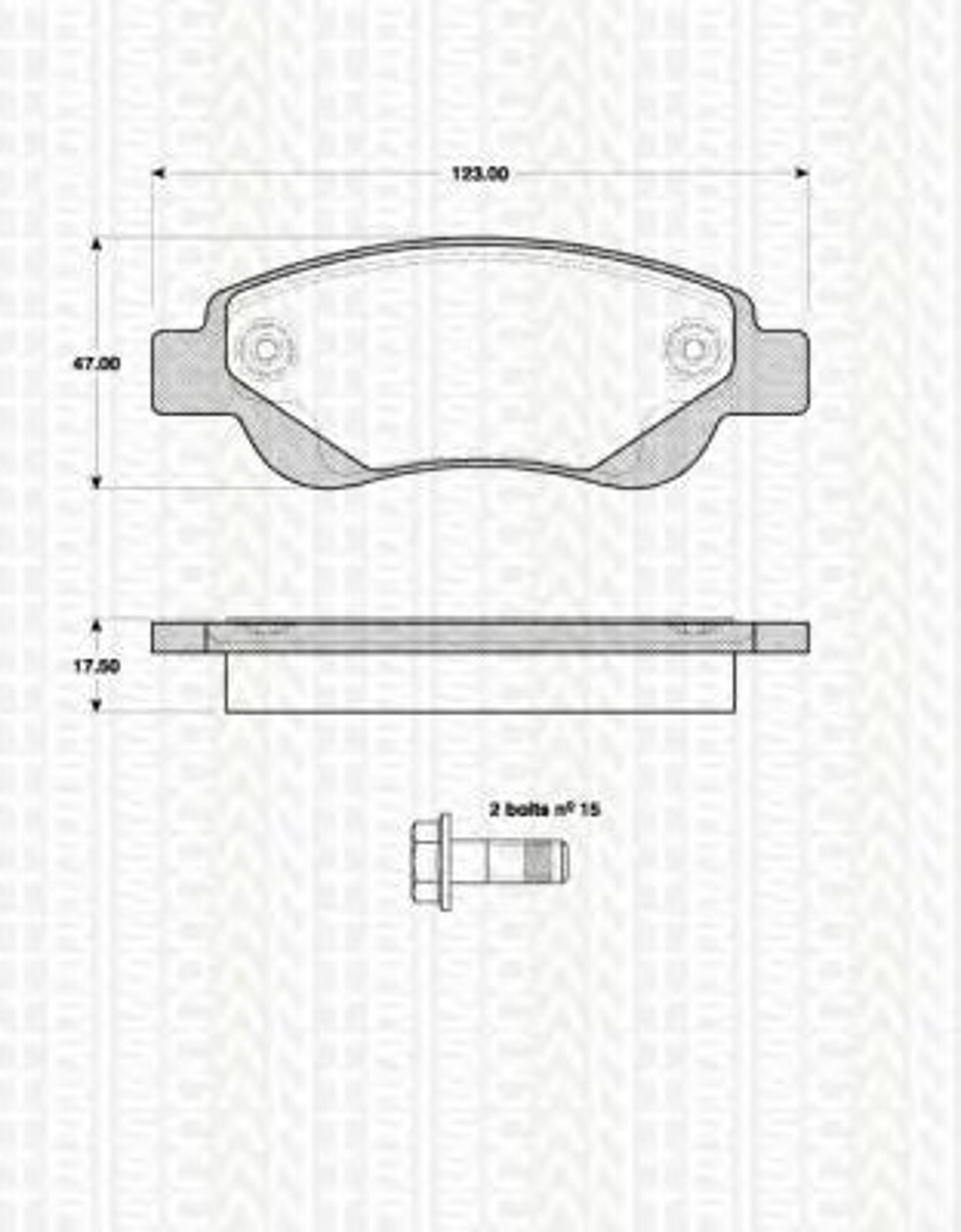 Комплект тормозных колодок дисковый тормоз TRISCAN 8110 10548