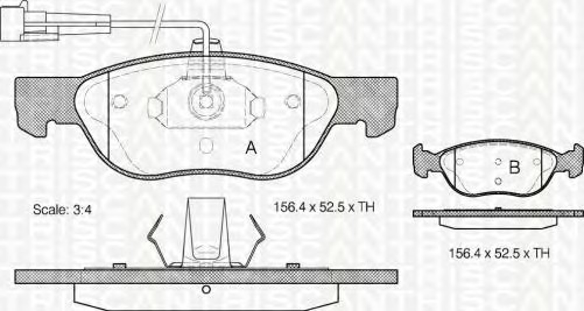 Комплект тормозных колодок дисковый тормоз TRISCAN 8110 15005