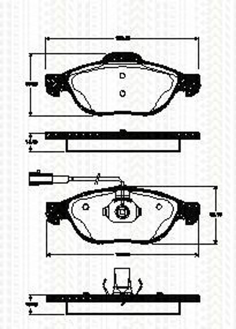 8110 15039 TRISCAN Колодки тормозные дисковые