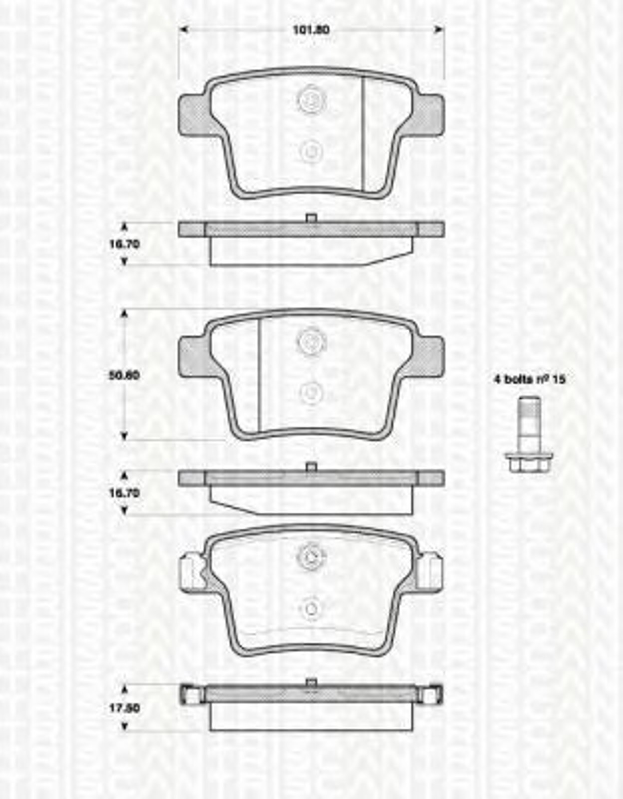 Колодки тормозные дисковые TRISCAN 8110 16016