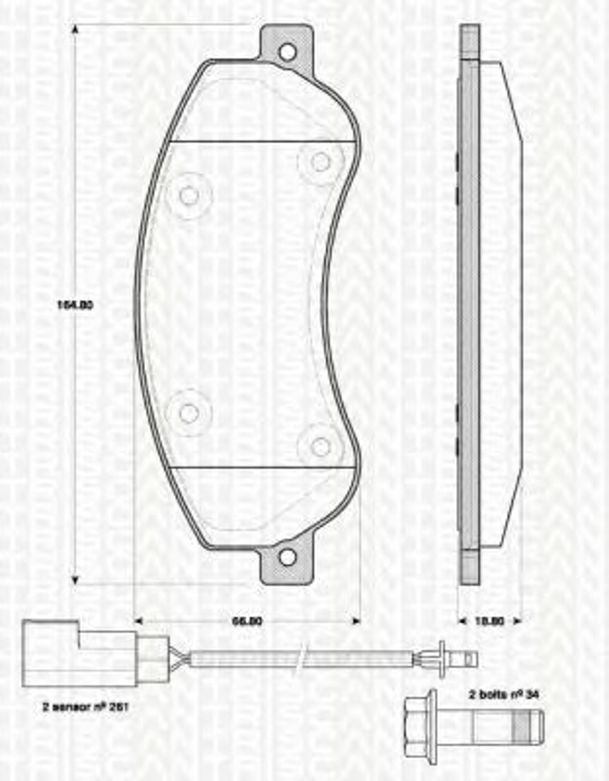 8110 16019 TRISCAN Колодки тормозные дисковые