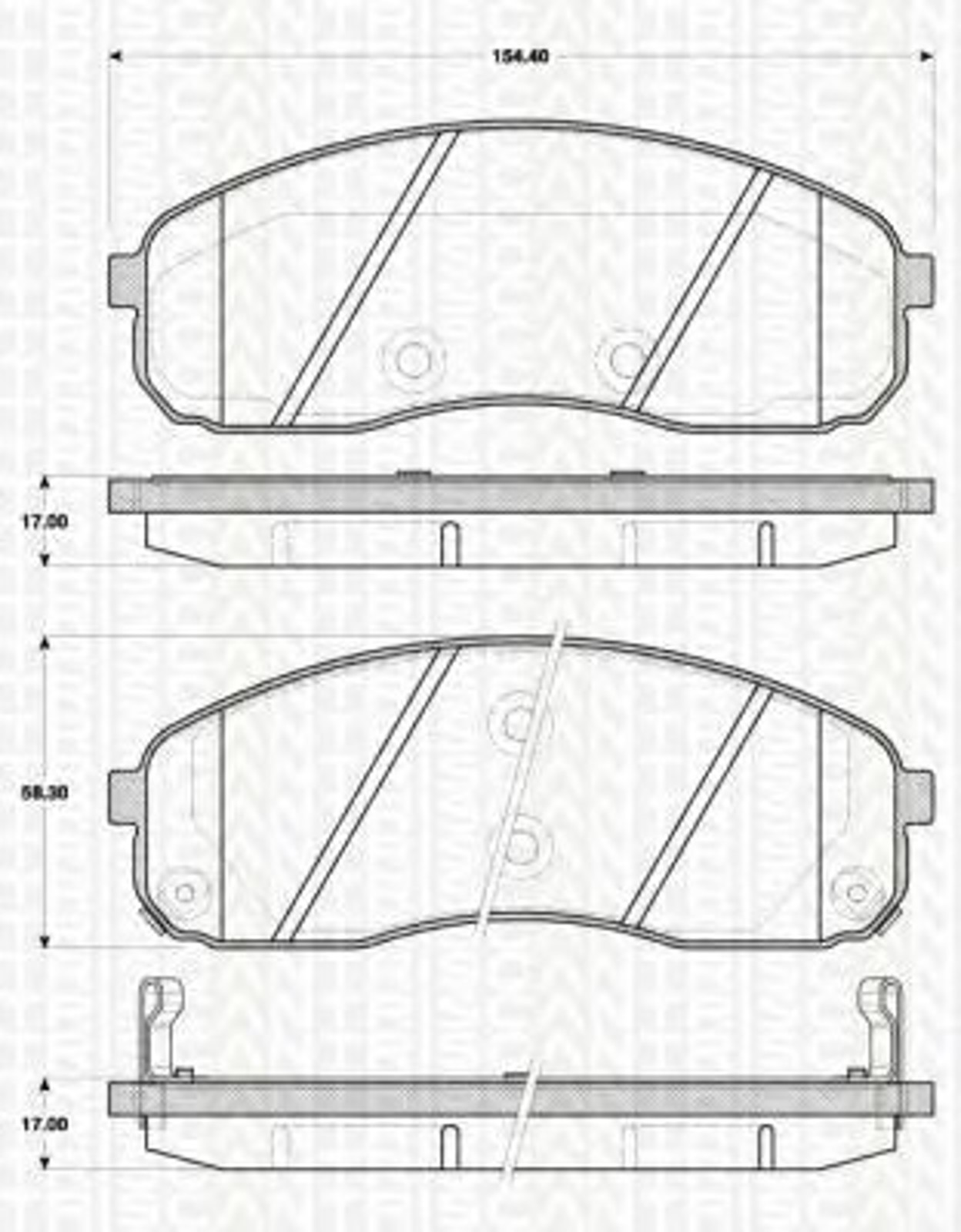 Колодки тормозные дисковые TRISCAN 8110 18021