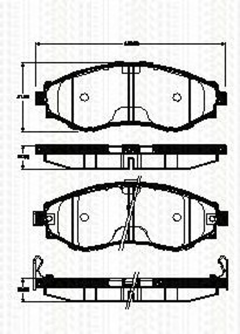 Колодки тормозные дисковые TRISCAN 8110 21008