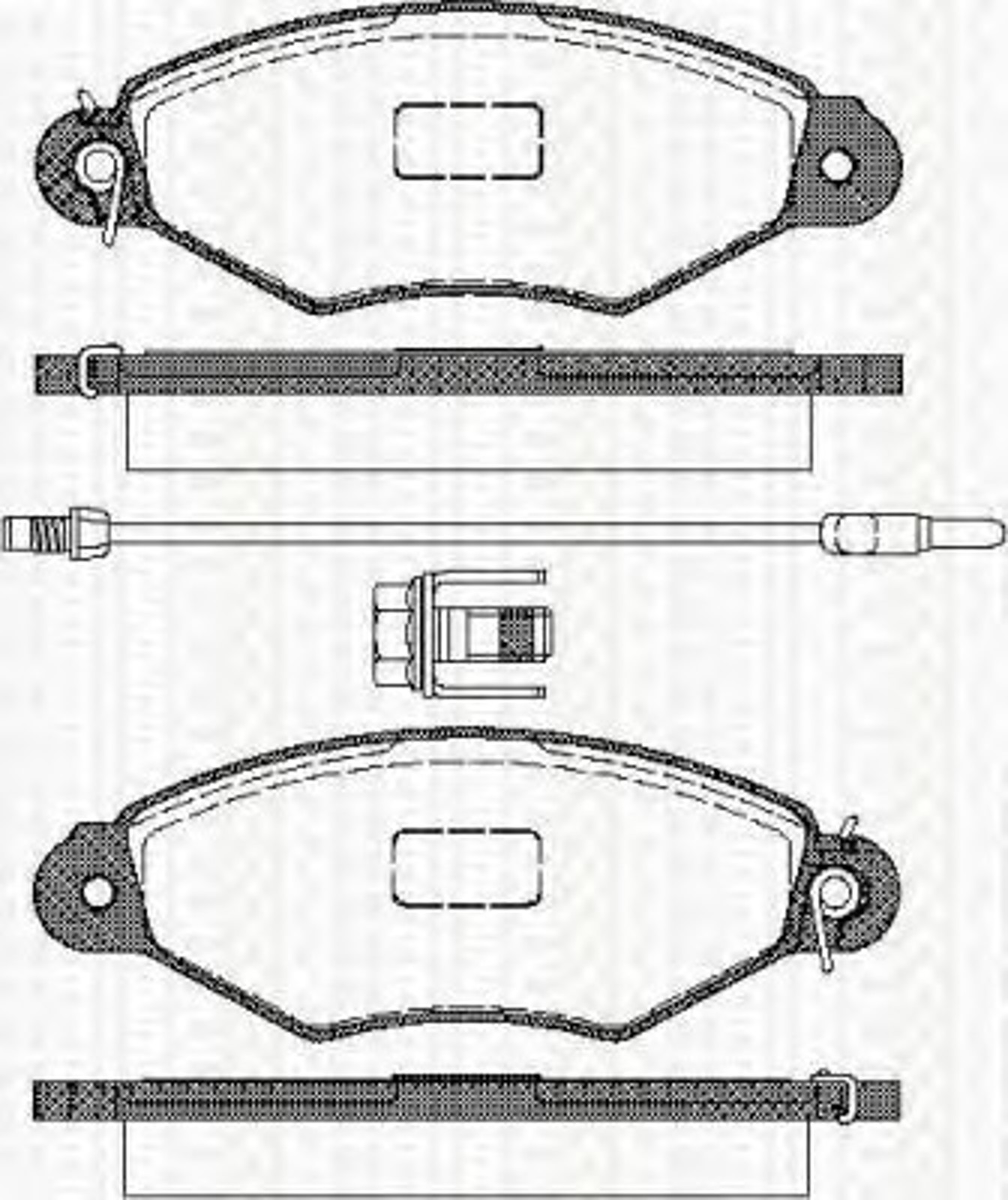 8110 25015 TRISCAN Колодки тормозные дисковые