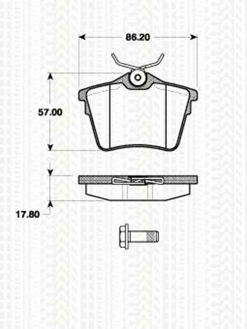 8110 28036 TRISCAN Колодки тормозные дисковые