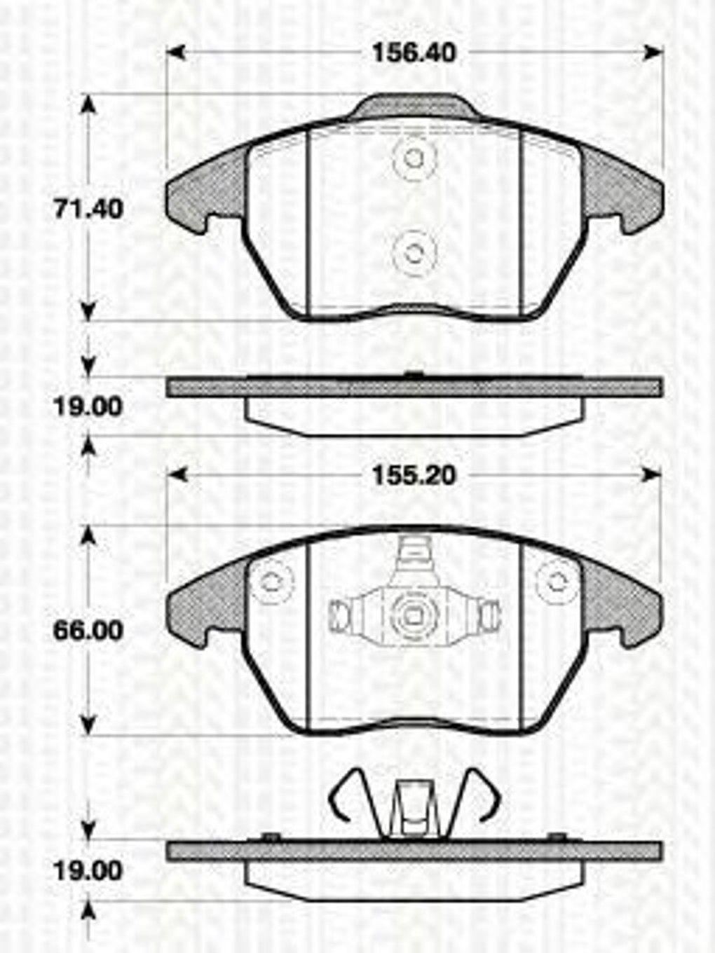 Колодки тормозные дисковые TRISCAN 8110 28038