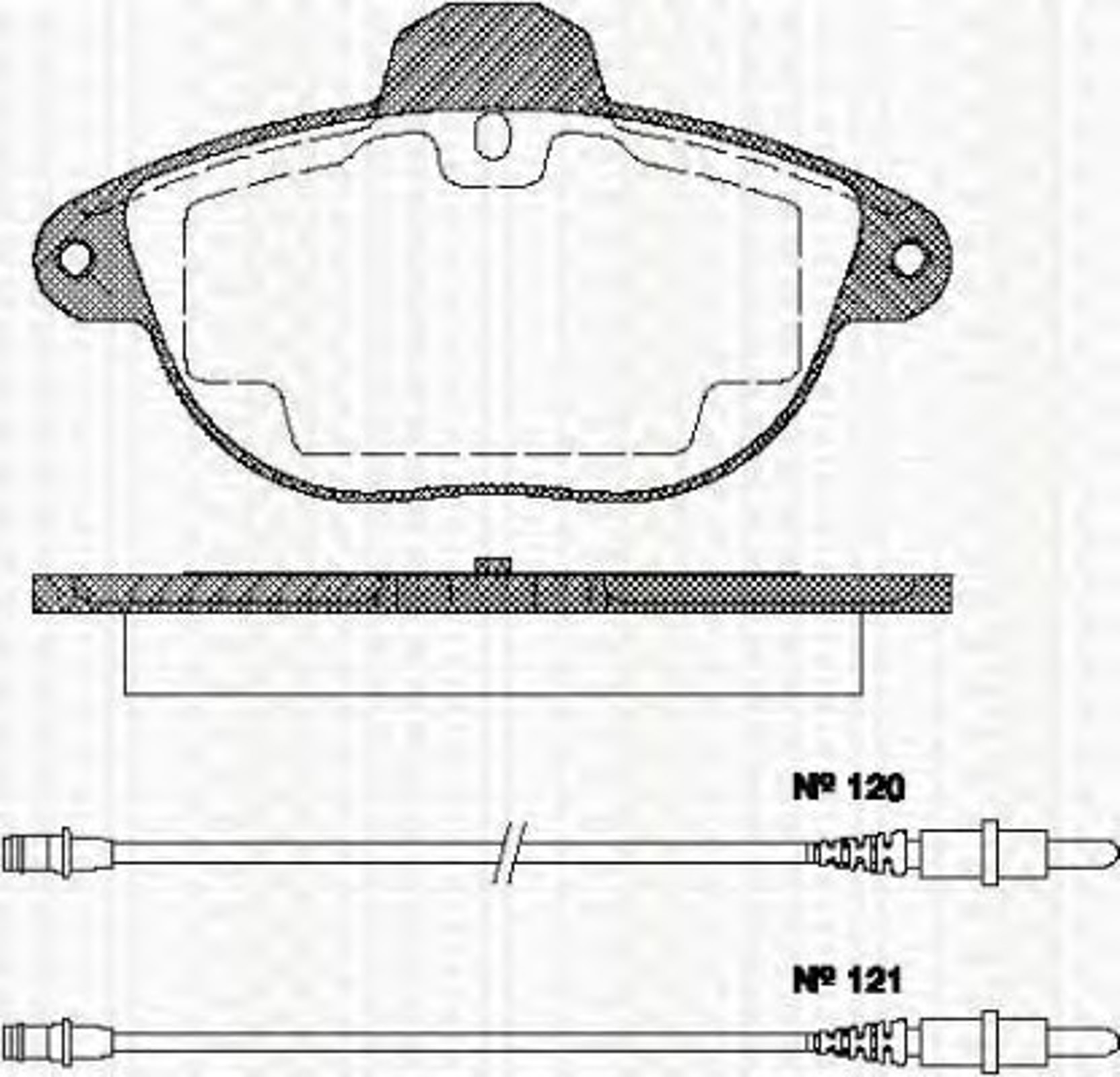 8110 38003 TRISCAN Колодки тормозные дисковые