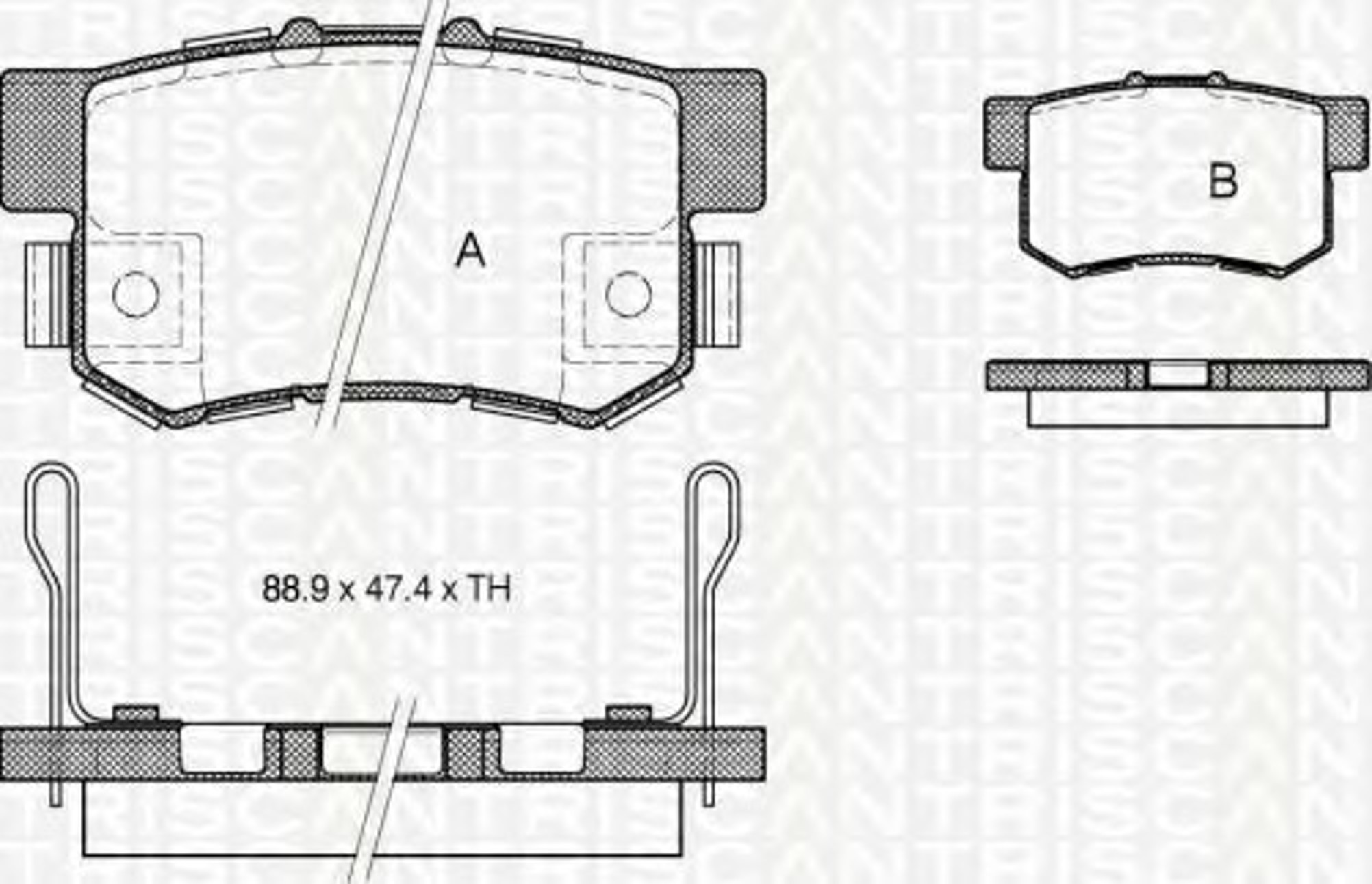 Колодки тормозные дисковые TRISCAN 8110 40058