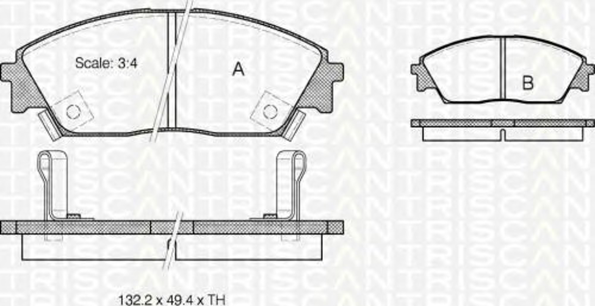 Колодки тормозные дисковые TRISCAN 8110 40885