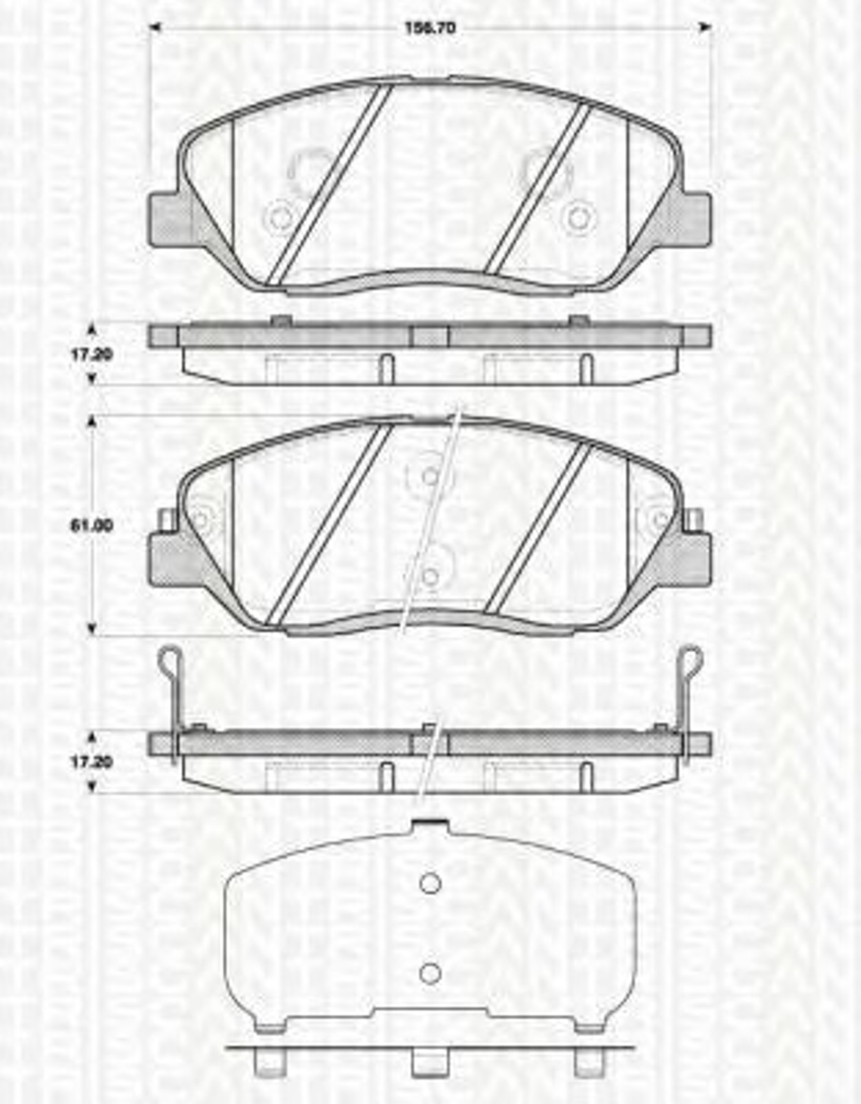 Колодки тормозные дисковые TRISCAN 8110 43029