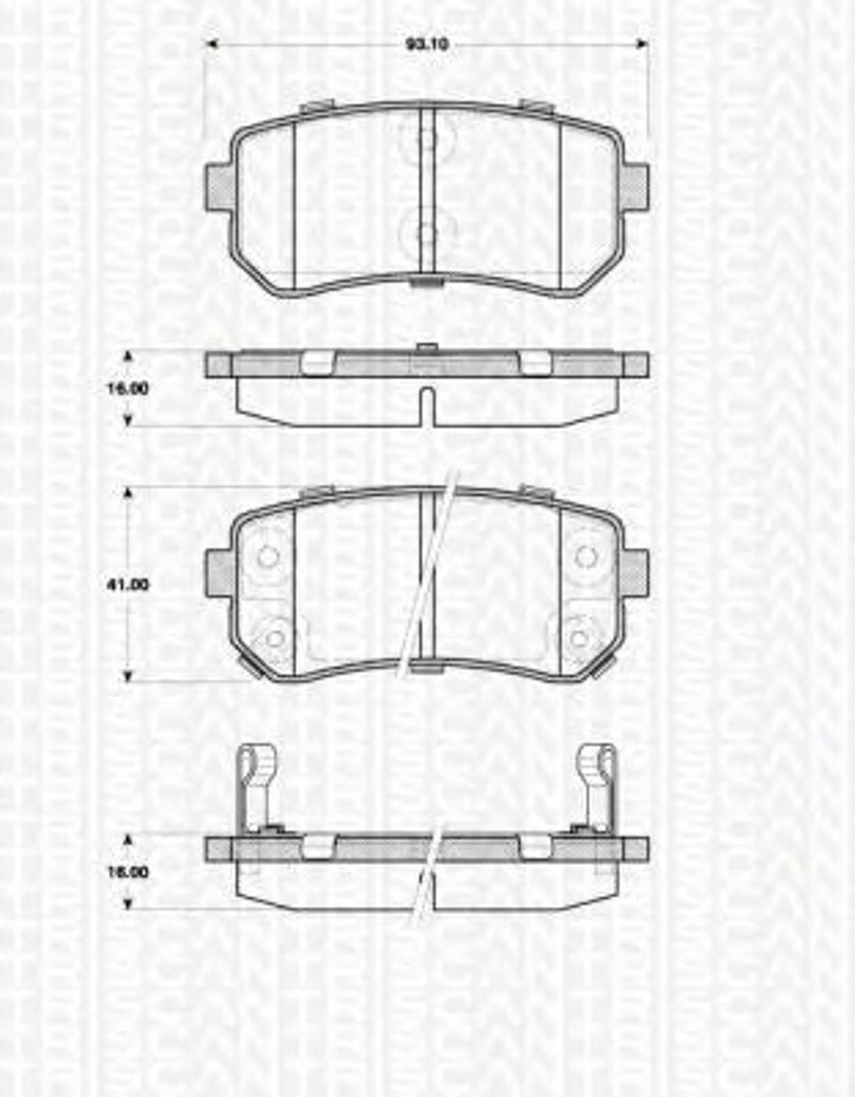 Комплект тормозных колодок дисковый тормоз TRISCAN 8110 43032
