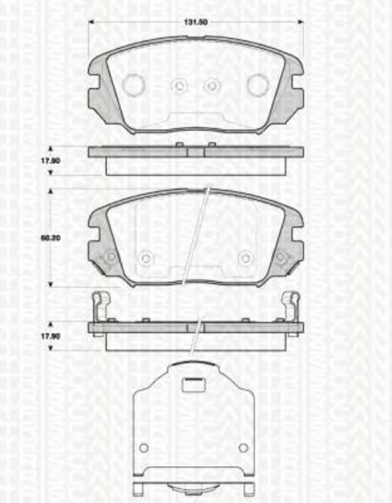 Колодки тормозные дисковые TRISCAN 8110 43033